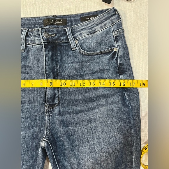 Judy Blue Slim Boot Cut Size Splits Women's Blue Jeans Size 30 - Picture 10 of 12